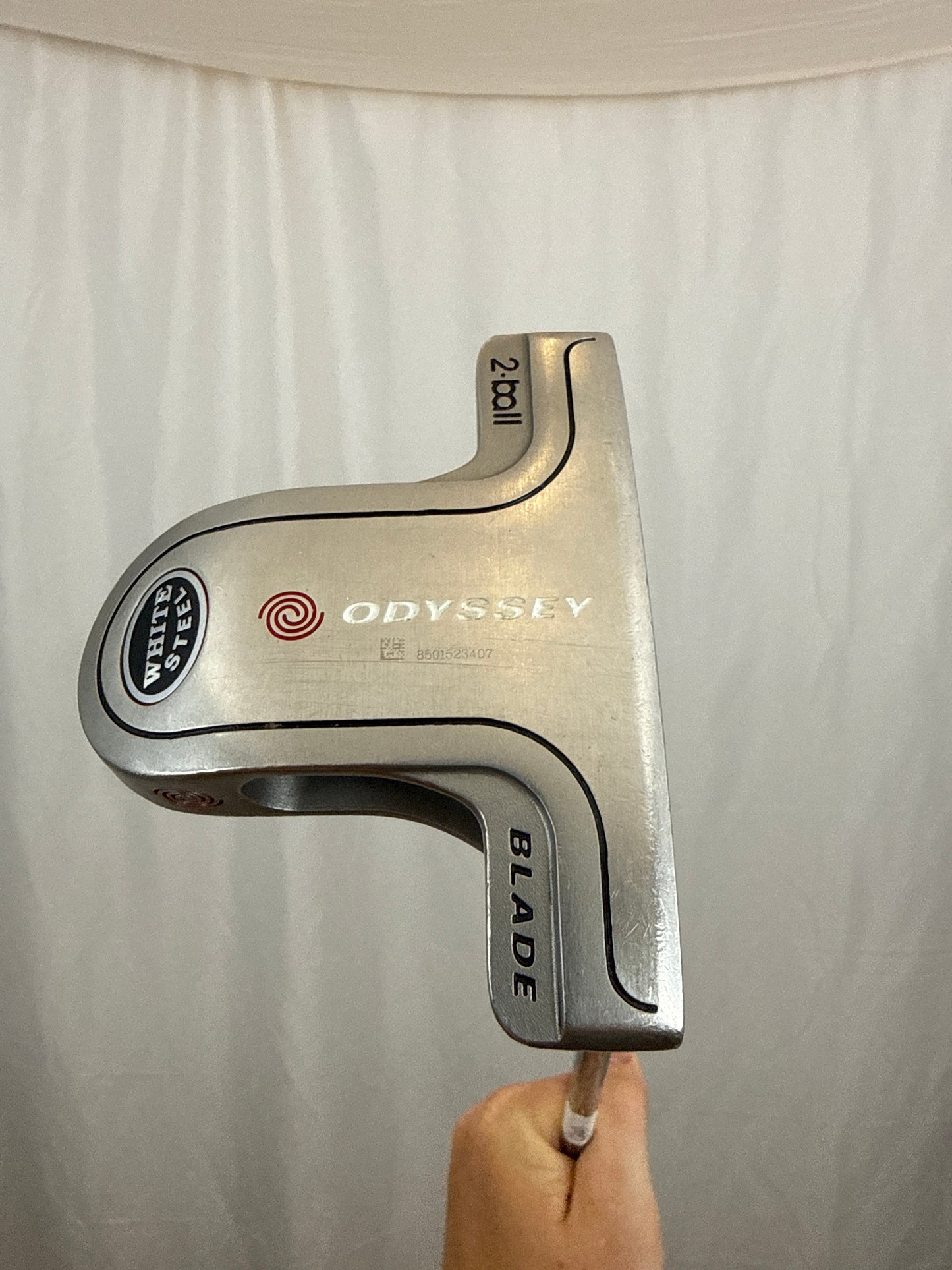 White Steel 2-Ball Blade Putter